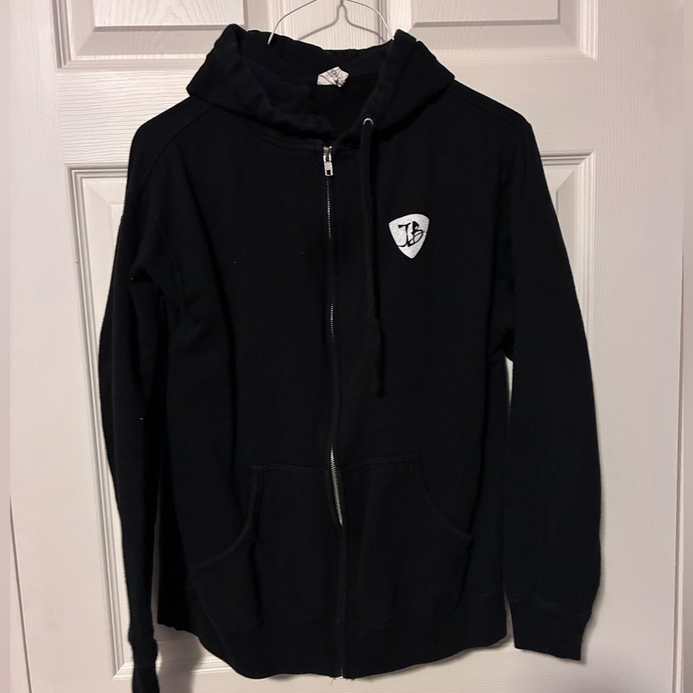 Black Zip-Up Joe Bonamassa Hoodie with Logo